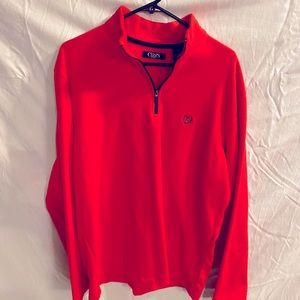Chaps men’s lightweight 1/4 zip fleece LG red.